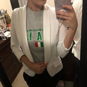 White form fitting Blazer jacket